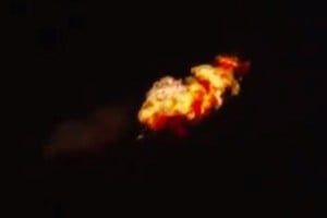 El momento de la explosión del misil norcoreano.
