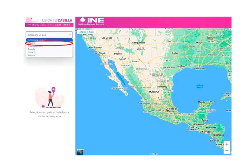 Paso a paso, para conocer dónde votar en Mexico.