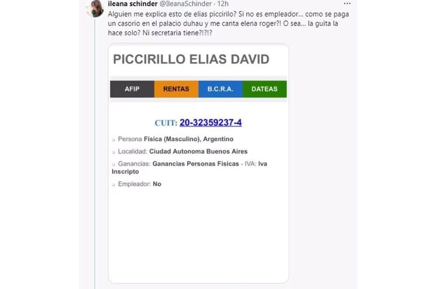El escandaloso dato de Elías Piccirillo