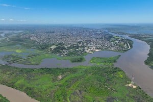 El riesgo hídrico siempre está latente en toda la región del Área Metropolitana del departamento La Capital. Foto: Fernando Nicola