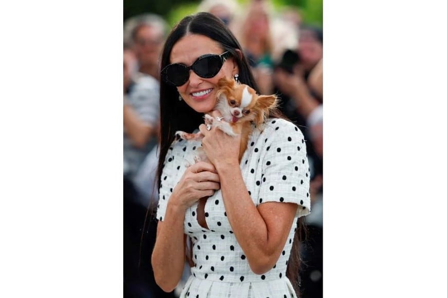 Demi Moore tiene una perrita con un problema de salud