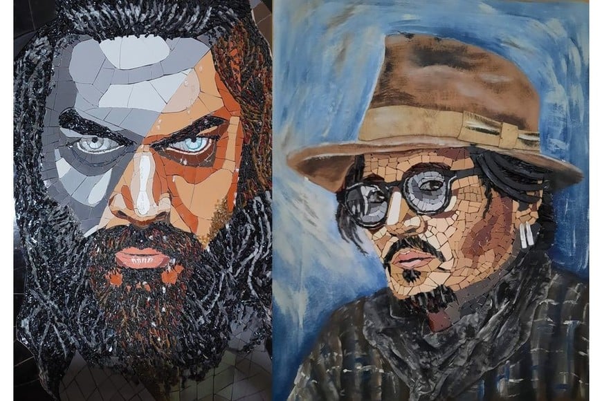 Jason Momoa y Johnny Depp. Foto: Gentileza Alejandra Rubino