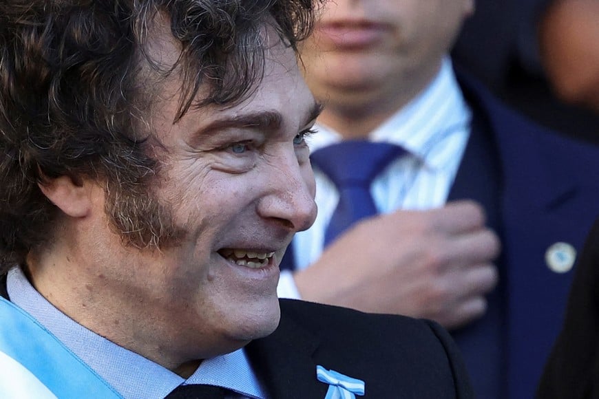 Argentina’s President Javier Milei walks outside the Buenos Aires' Cathedral after attending the traditional Te Deum to commemorate the 214th anniversary of the May Revolution, in Buenos Aires, Argentina, May 25, 2024. REUTERS/Agustin Marcarian