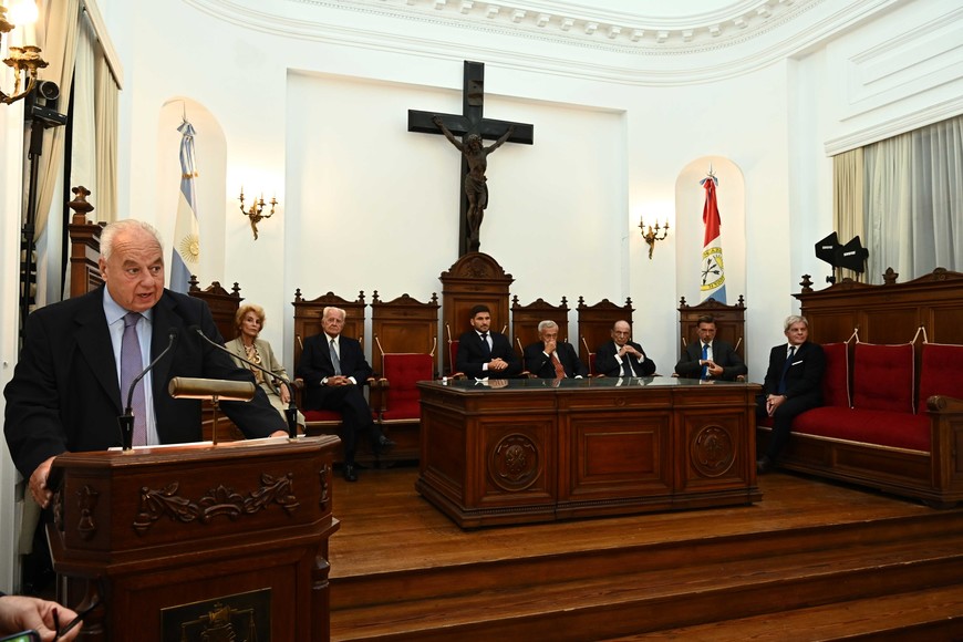 La Corte Suprema tiene este período en curso (2024) a Rafael Gutiérrez como presidente. La foto es cuando se hizo la apertura del año judicial. Foto: Flavio Raina