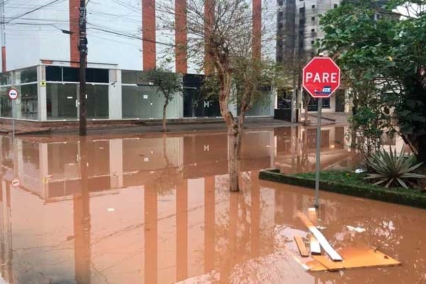 La imagen corresponde a la localidad São Sebastião do Caí, ubicada a unos 60 kilómetros al norte de Porto Alegre. Foto: Gentileza GZH