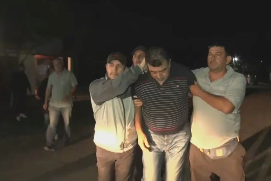 Carlos Pérez, en el momento de ser detenido, señalado como uno de los responsables del secuestro de Loan.