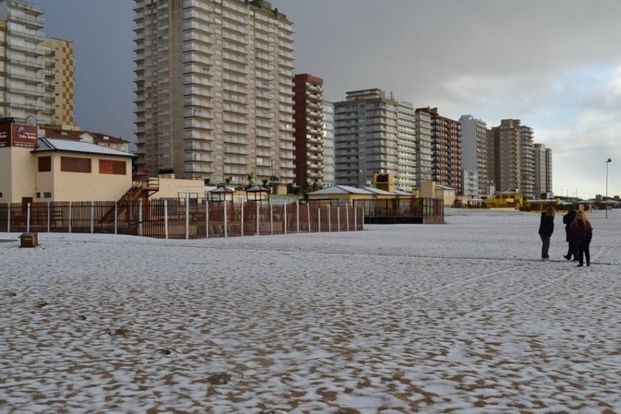 La nevada de 2015 en Mar del Plata. Foto Fabián Gastiarena
