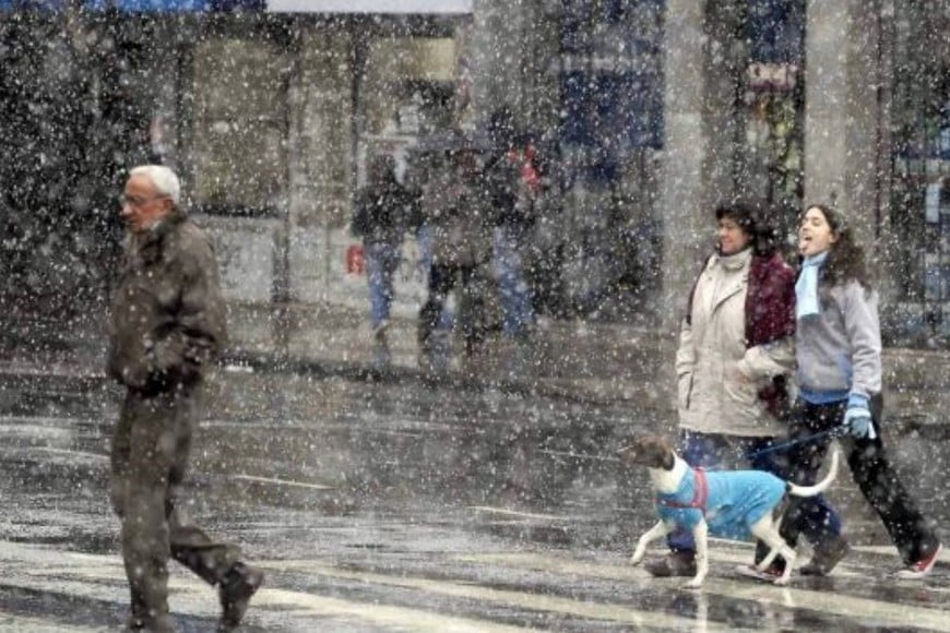 Se registraron las primeras precipitaciones de nieve en algunos puntos de la provincia de Buenos Aires,