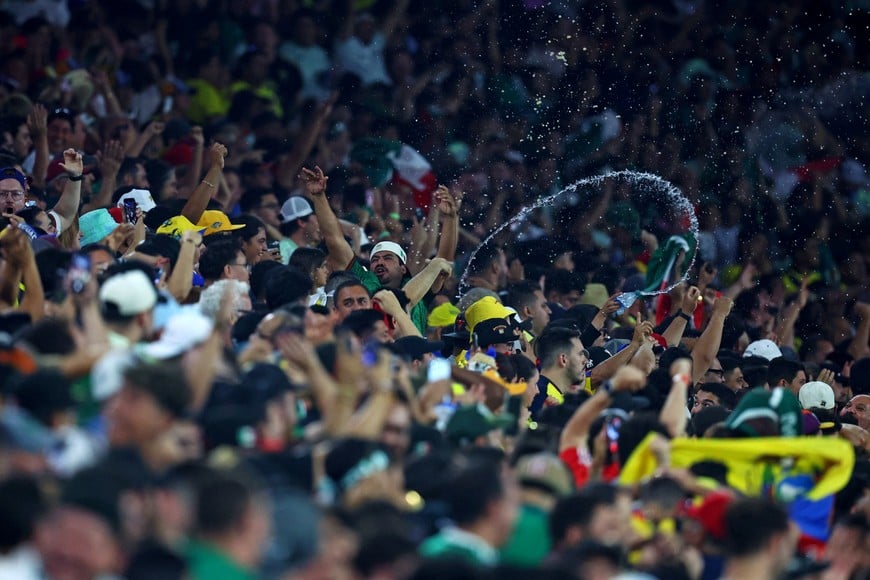 Jun 30, 2024; Glendale, AZ, USA; Supporters cheers during the match between Mexico and Ecuador in the Copa America soccer tournament at State Farm Stadium. Mandatory Credit: Mark J. Rebilas-USA TODAY Sports