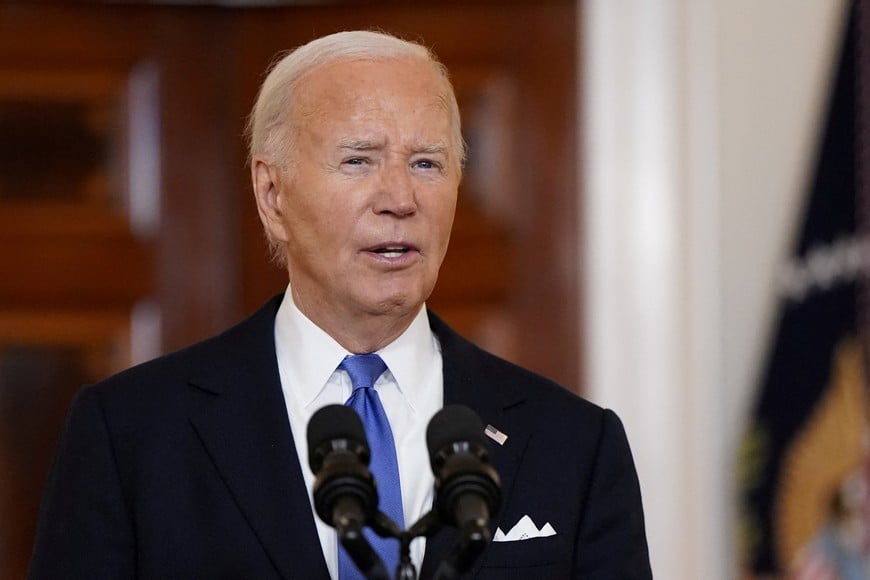 U.S. President Joe Biden delivers remarks after the U.S. Supreme Court ruled on former U.S. President and Republican presidential candidate Donald Trump's bid for immunity from federal prosecution for 2020 election subversion, at the White House in Washington, U.S., July 1, 2024. REUTERS/Elizabeth Frantz
