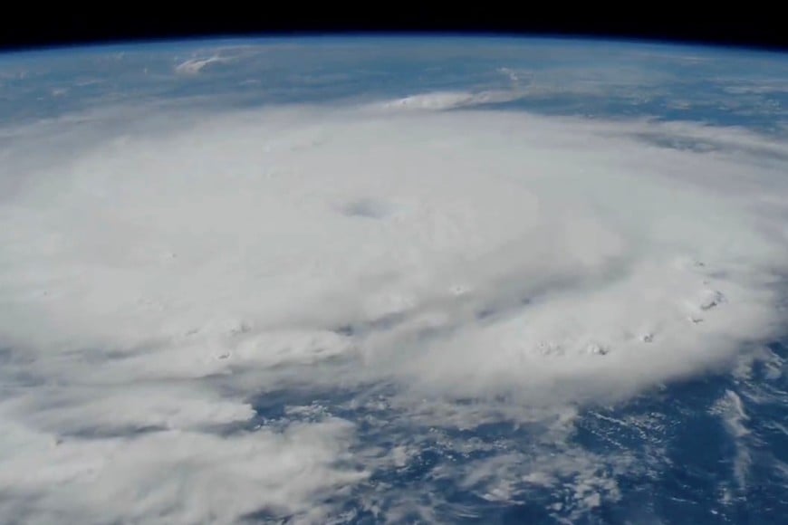 Hurricane Beryl is seen from Space, July 1, 2024, in this screengrab obtained from a handout video.  International Space Station via X/Handout via REUTERS    THIS IMAGE HAS BEEN SUPPLIED BY A THIRD PARTY NO RESALES. NO ARCHIVES MANDATORY CREDIT