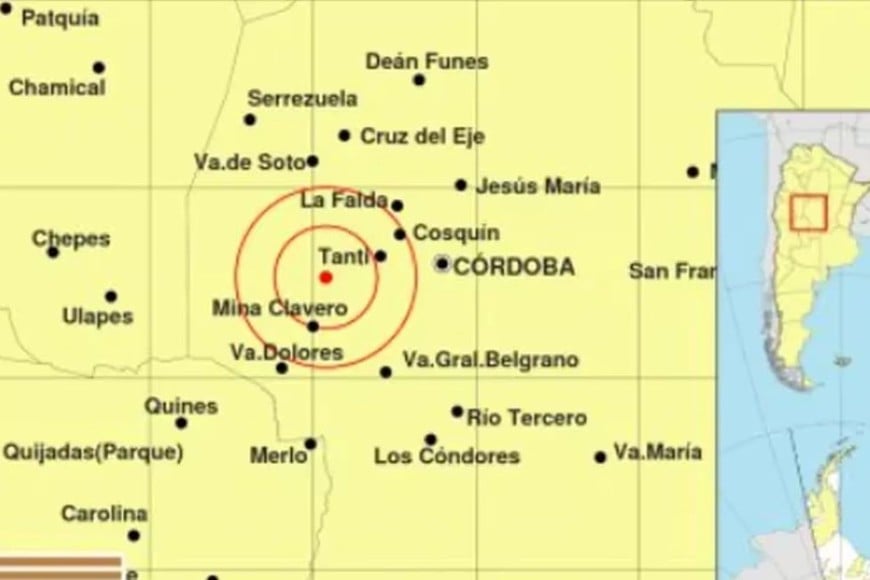 temblor tuvo epicentro cerca de Mina Clavero