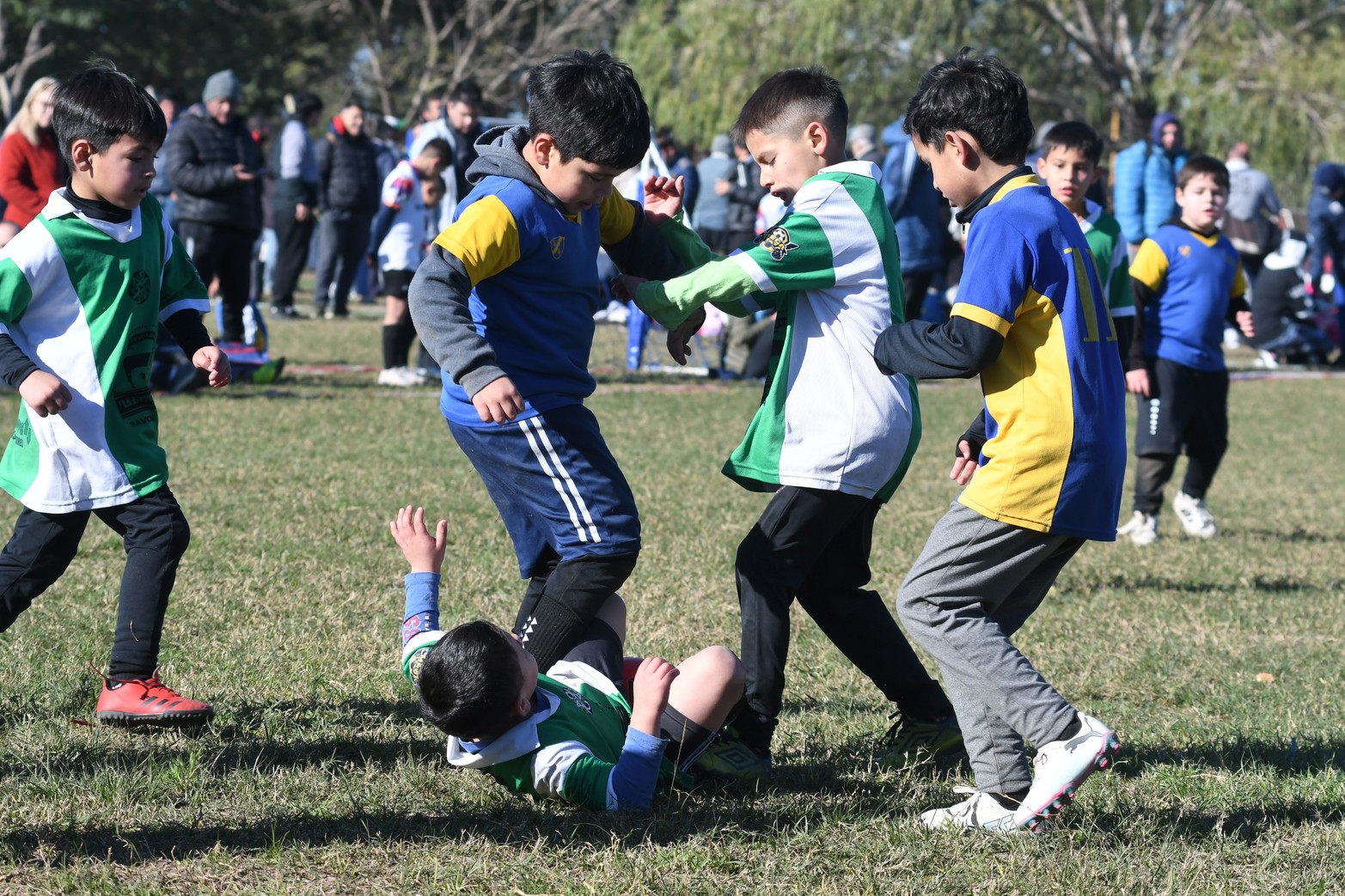 Llegó a su fin la primera parte del año de los encuentros de escuelitas de fútbol que reúne cada fin de semana a mas de 1500 chicos entre 4 y 12 años.  Banco Provincial fue el escenario de una jornada inolvidable. Habrá quince días de descanso y luego volverá la actividad.