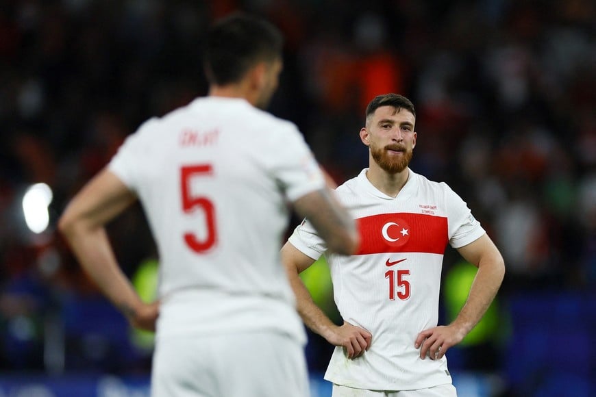 Soccer Football - Euro 2024 - Quarter Final - Netherlands v Turkey - Berlin Olympiastadion, Berlin, Germany - July 6, 2024
Turkey's Salih Ozcan looks dejected after the match REUTERS/Thilo Schmuelgen