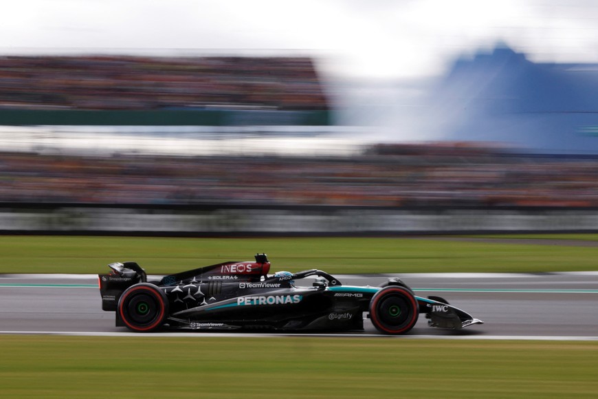 Formula One F1 - British Grand Prix - Silverstone Circuit, Silverstone, Britain - July 6, 2024
Mercedes' George Russell during qualifying REUTERS/Andrew Couldridge