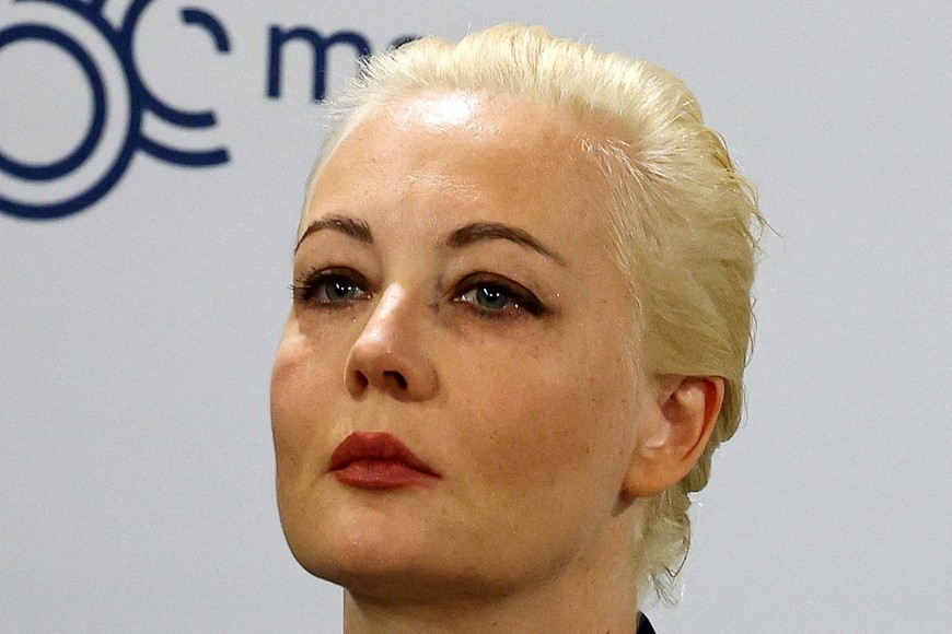 FILE PHOTO: Yulia Navalnaya, wife of late Russian opposition leader Alexei Navalny, attends the Munich Security Conference (MSC), on the day of the announcement of the death of her husband by the prison service of the Yamalo-Nenets region where he had been serving his sentence, in Munich, Germany February 16, 2024. REUTERS/Kai Pfaffenbach/Pool/File Photo/File Photo