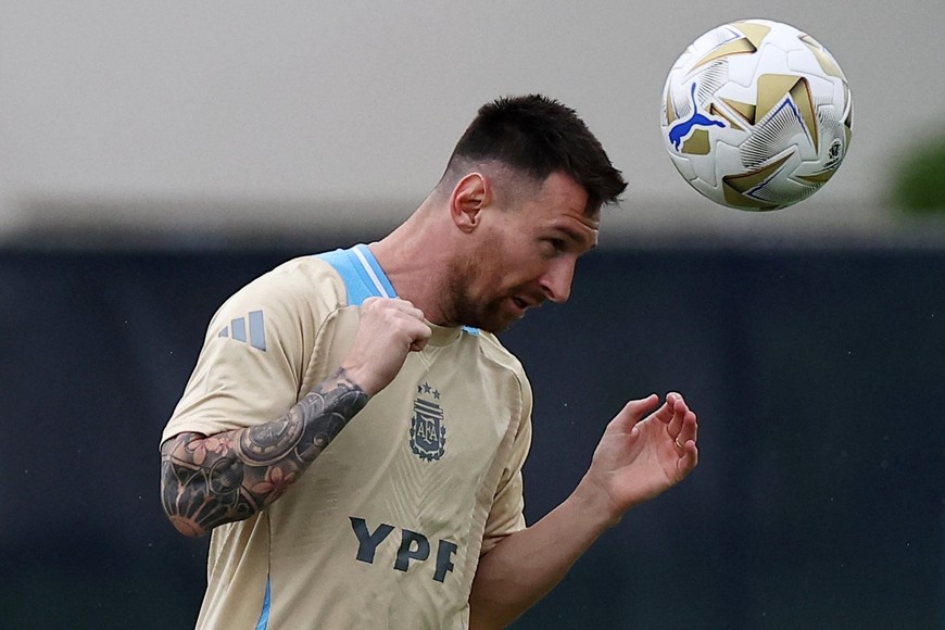 Soccer Football - Copa America 2024 - Final - Argentina during training - Florida International University, Miami, Florida, United States - July 11, 2024
Argentina's Lionel Messi during training REUTERS/Agustin Marcarian