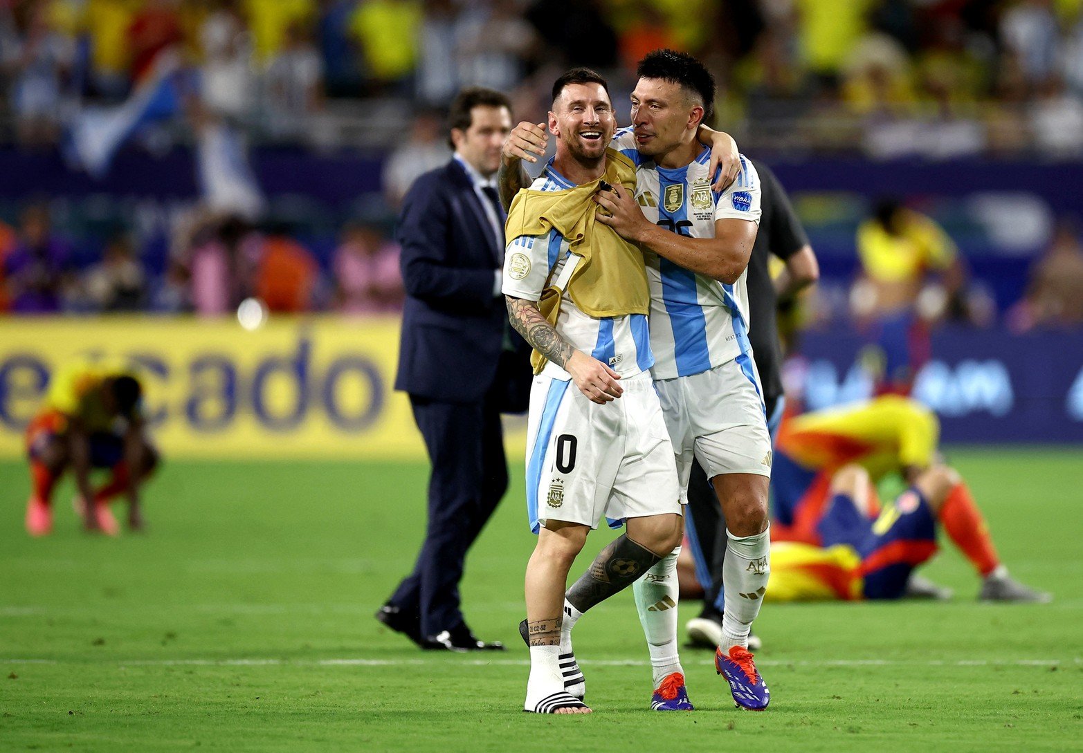 La alegría de Messi. ¿será su última Copa América?.