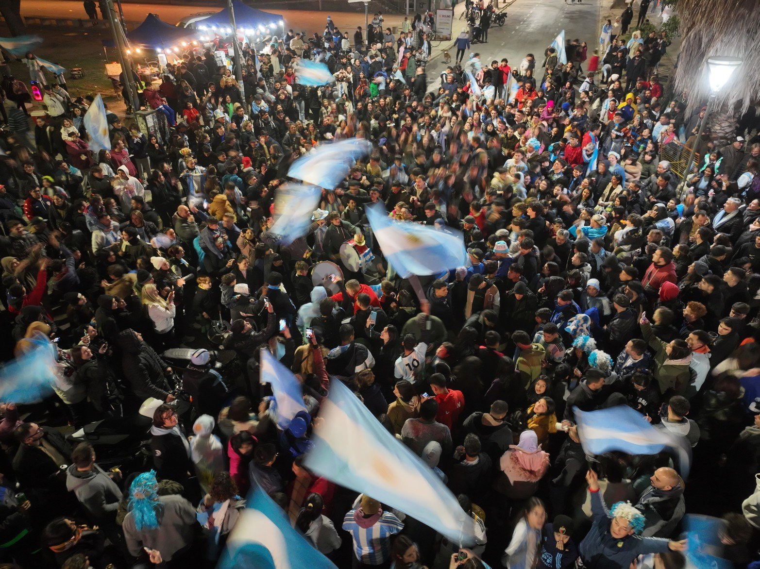 Desde el drone así se vivió el festejo de Argentina al obtener la Copa América.