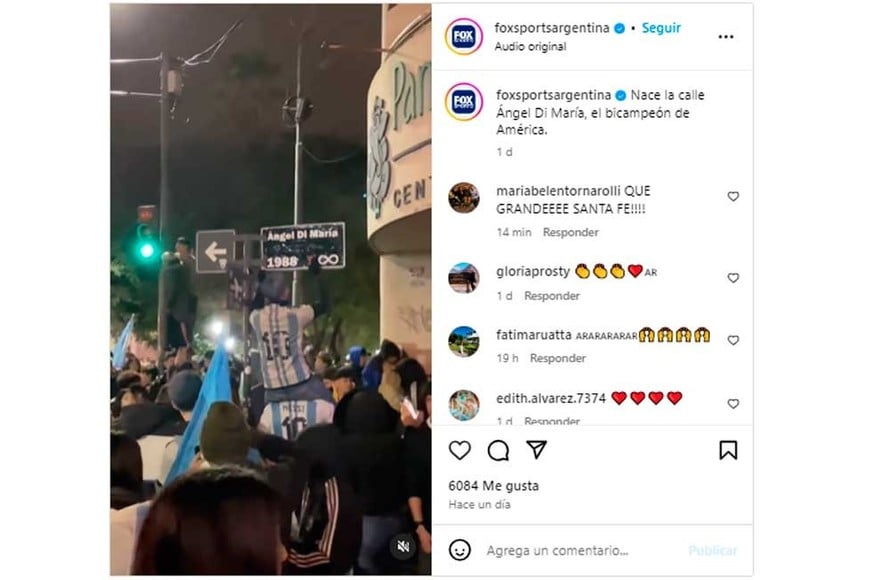 También por Instagram se replicaron las imágenes de Santa Fe.