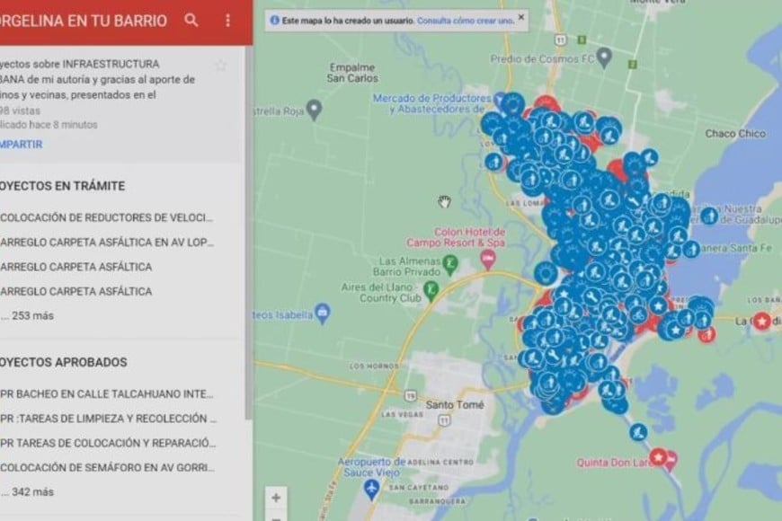 Los santafesinos pueden usar la herramienta de la concejala para informar sobre problemas urbanos en la ciudad.