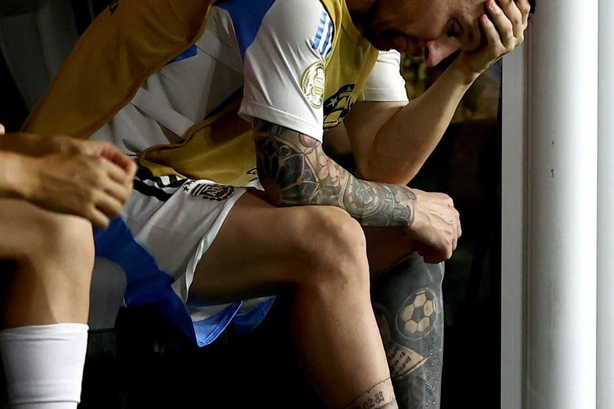 Soccer Football - Copa America 2024 - Final - Argentina v Colombia - Hard Rock Stadium, Miami, Florida, United States - July 14, 2024
Argentina's Lionel Messi looks dejected after being substituted due to an injury REUTERS/Agustin Marcarian