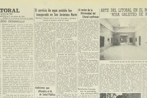 Así reflejó El Litoral, en su edición del 25 de julio, los detalles de la muestra. Foto: Archivo El Litoral