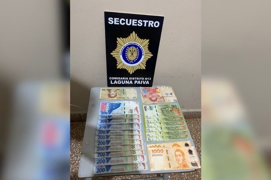 El monto de dinero que fue secuestraron durante el allanamiento.