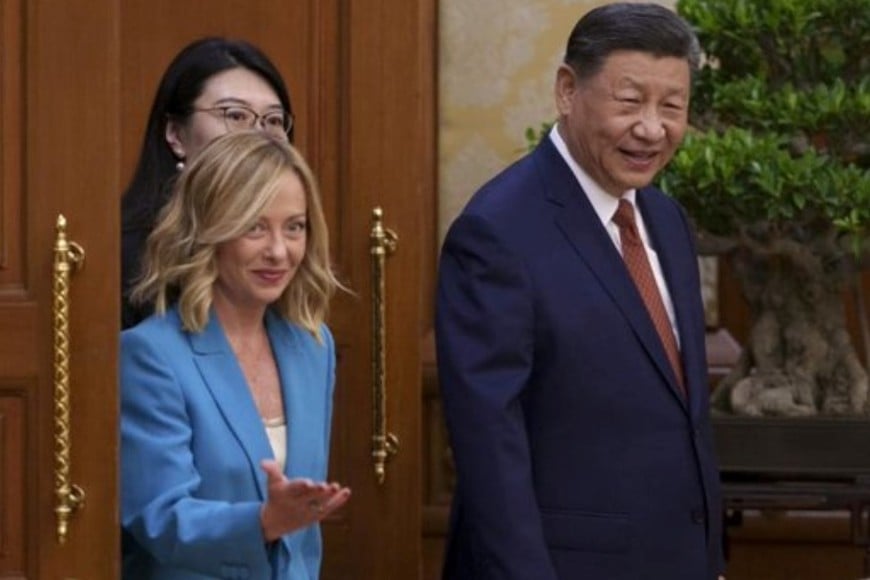 La recepción de Xi Jinping a Giorgia Meloni.