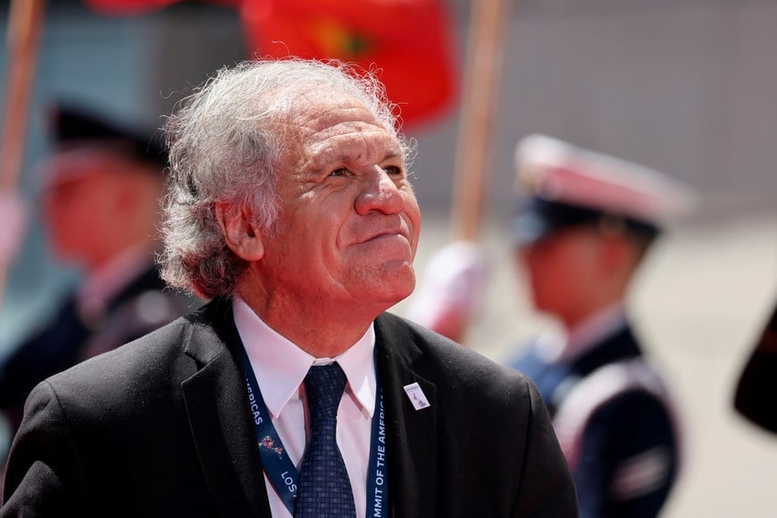 FILE PHOTO: Secretary-General of the Organization of American States Luis Almagro arrives at the ninth Summit of the Americas, in Los Angeles, California, U.S., June 8, 2022. REUTERS/Lucy Nicholson/File Photo