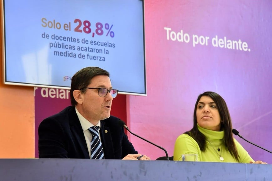 "La baja adhesión a este paro docente  demuestra el agotamiento de una herramienta que es el paro", dijo el ministro de Educación. Crédito: Gentileza