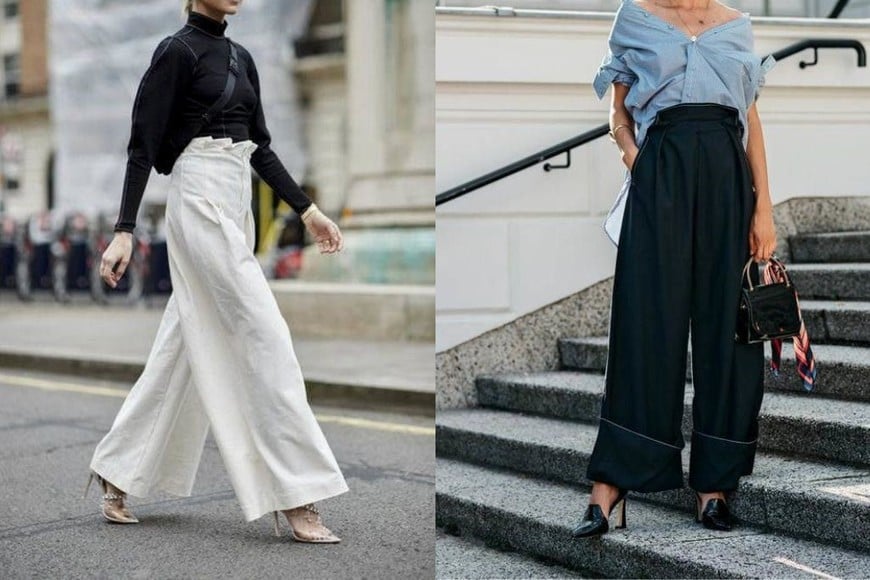 Día a día con estilo: pantalones holgados combinados con un top sencillo para un look casual y cómodo.