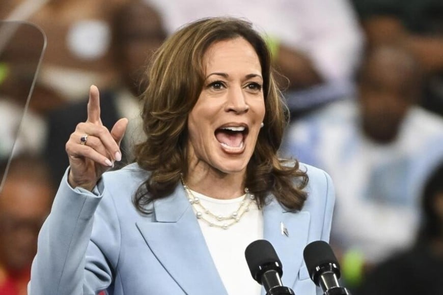 Kamala Harris. Actual vicepresidenta de Estados Unidos y candidata demócrata en reemplazo de Joe Biden.