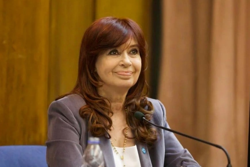 Cristina Fernández de Kirchner este miércoles en Comodoro Py. Crédito: NA