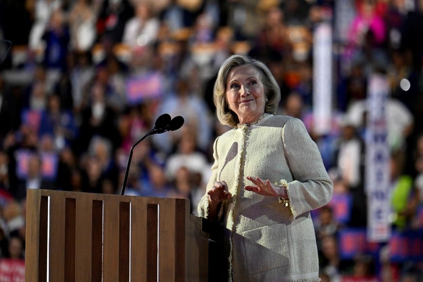 Former U.S. Secretary of State Hillary Clinton attends the Democratic National Convention (DNC) in Chicago, Illinois, U.S. August 19, 2024 REUTERS/Craig Hudson