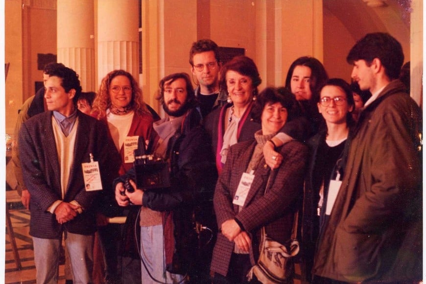 El equipo con Fernández Meijide.