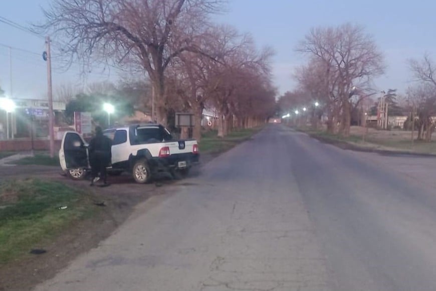 El lugar del choque, en la Ruta 65 y Córdoba, de Monje. Crédito: Unidad Regional XV de Policía