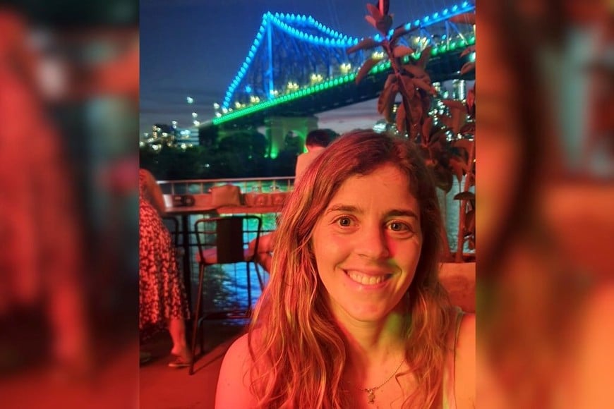 Paulia Salierno en el Story Bridge de Brisbane.