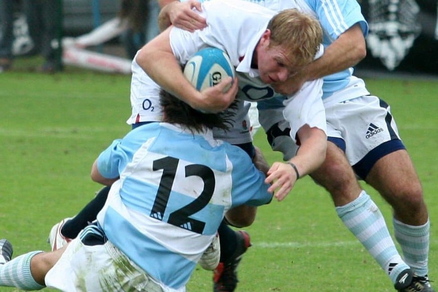 En 2005, con la 12 de Argentina XV jugó en cancha de CRAI ante England Counties. Crédito: El Litoral.