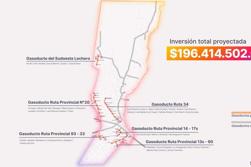 Los planos que presentó la provincia.