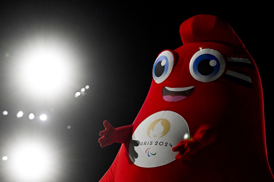 Paris 2024 Paralympics - Opening Ceremony - Paris, France - August 28, 2024 
The Paralympic Phryge performs during the Parade of Nations as part of the Paris 2024 Paralympic Games Opening Ceremony at the Place de la Concorde Julien De Rosa/Pool via REUTERS