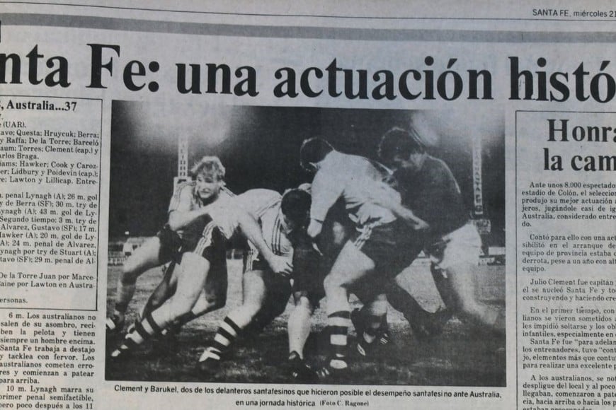 "Santa Fe: una actuación histórica". El título de la crónica del partido jugado en el estadio del barrio Centenario.