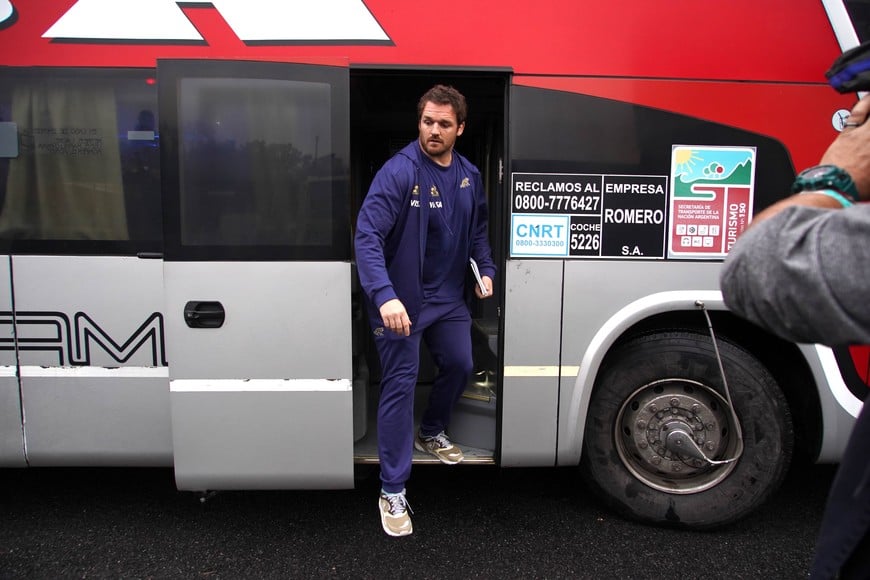 El momento de la llegada de Los Pumas. Crédito: Fernando Nicola