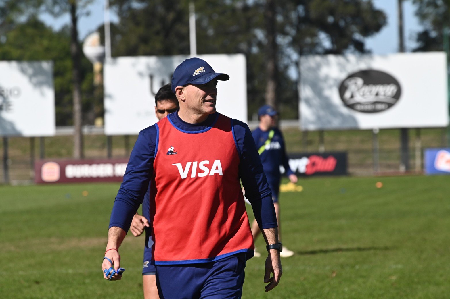 Entrenamiento de campo de Los Pumas en cancha de CRAI.