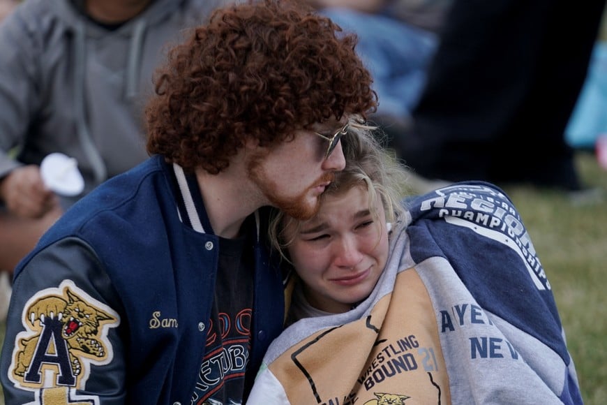 People attend a vigil at Jug Tavern Park following a shooting at Apalachee High School in Winder, Georgia, U.S. September 4, 2024. REUTERS/Elijah Nouvelage