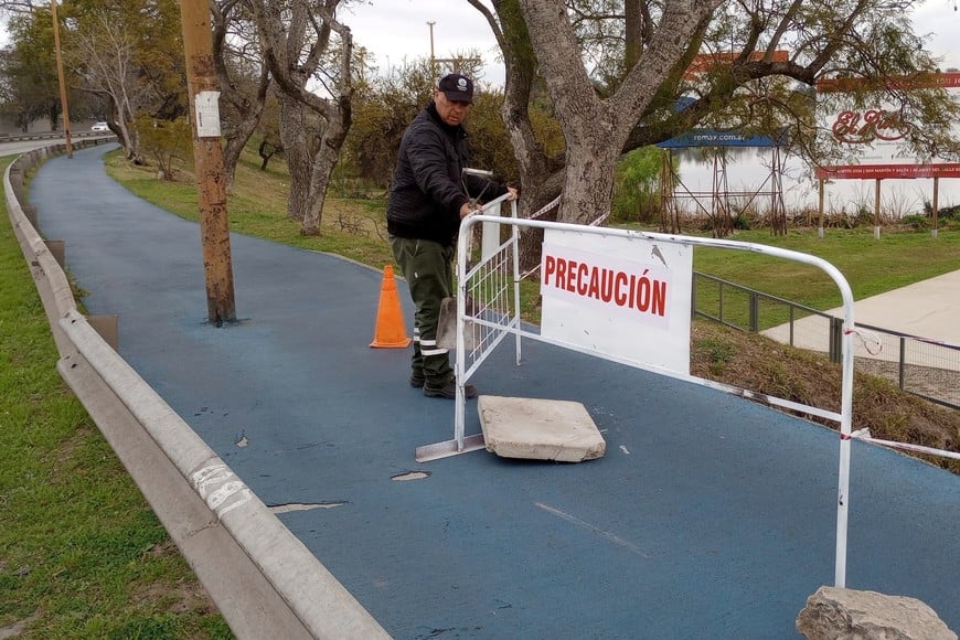 Advertencia. En el sector se colocaron carteles y cintas de peligro, para evitar accidentes.

Gentileza MCSF.