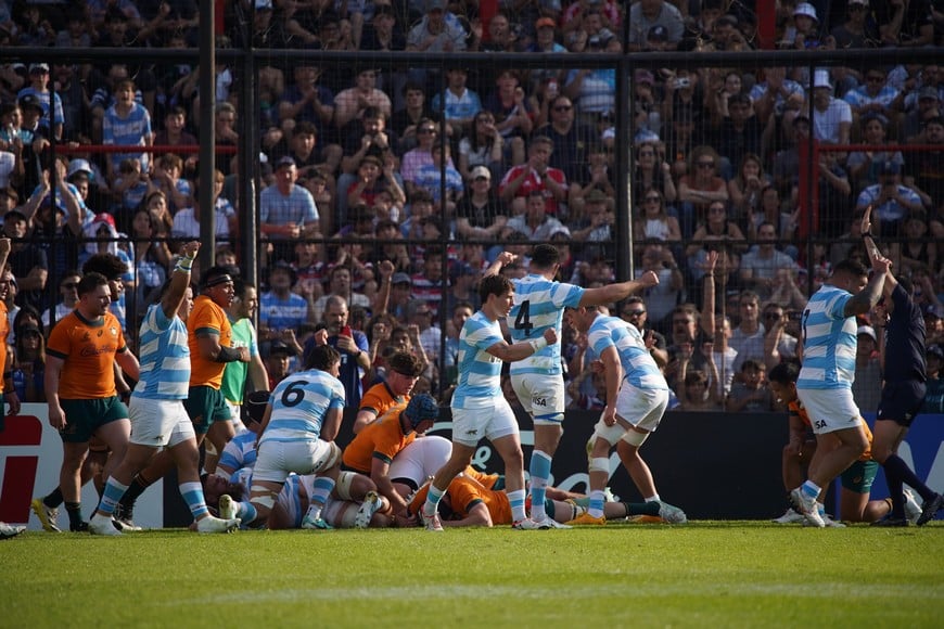 El segundo tiempo entre los Pumas y Wallabies.  Una jornada histórica