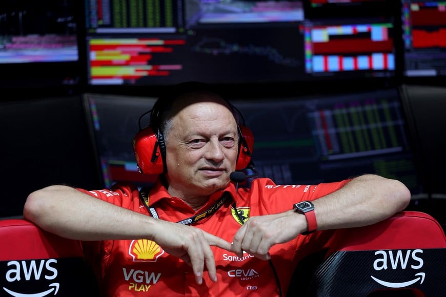 Formula One F1 - Saudi Arabian Grand Prix - Jeddah Corniche Circuit, Jeddah, Saudi Arabia - March 8, 2024
Ferrari team principal Frederic Vasseur during qualifying Pool via REUTERS/Giuseppe Cacace