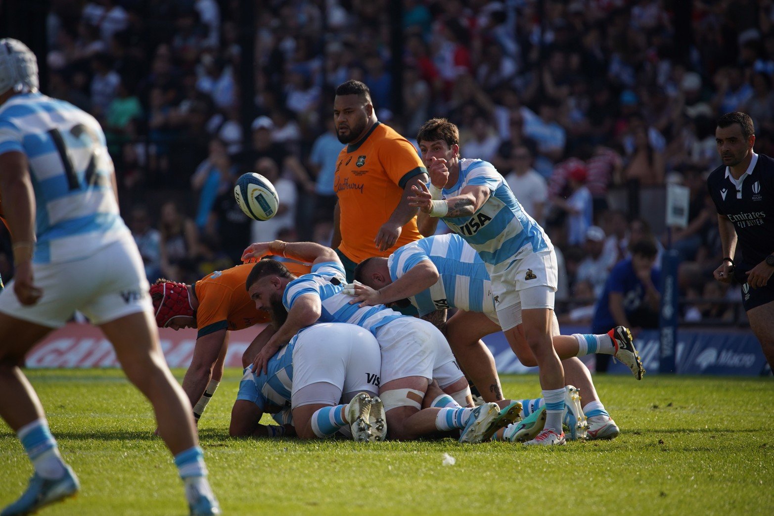 La jugada de un vibrante segundo tiempo entre los Pumas y Wallabies