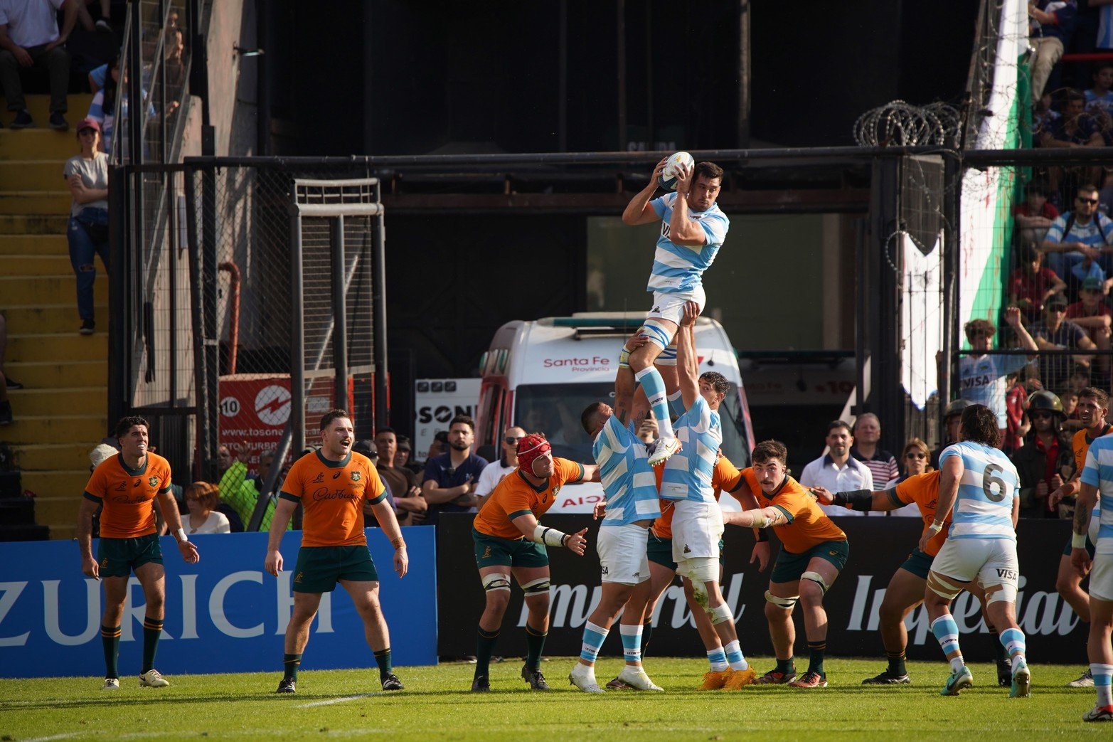 La jugada de un vibrante segundo tiempo entre los Pumas y Wallabies